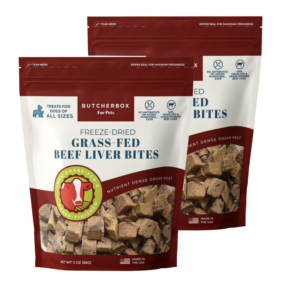 Single Ingredient Freeze-Dried Beef Liver Bites