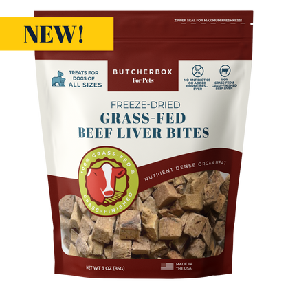 Single Ingredient Freeze Dried Beef Liver Bites ButcherBox For Pets
